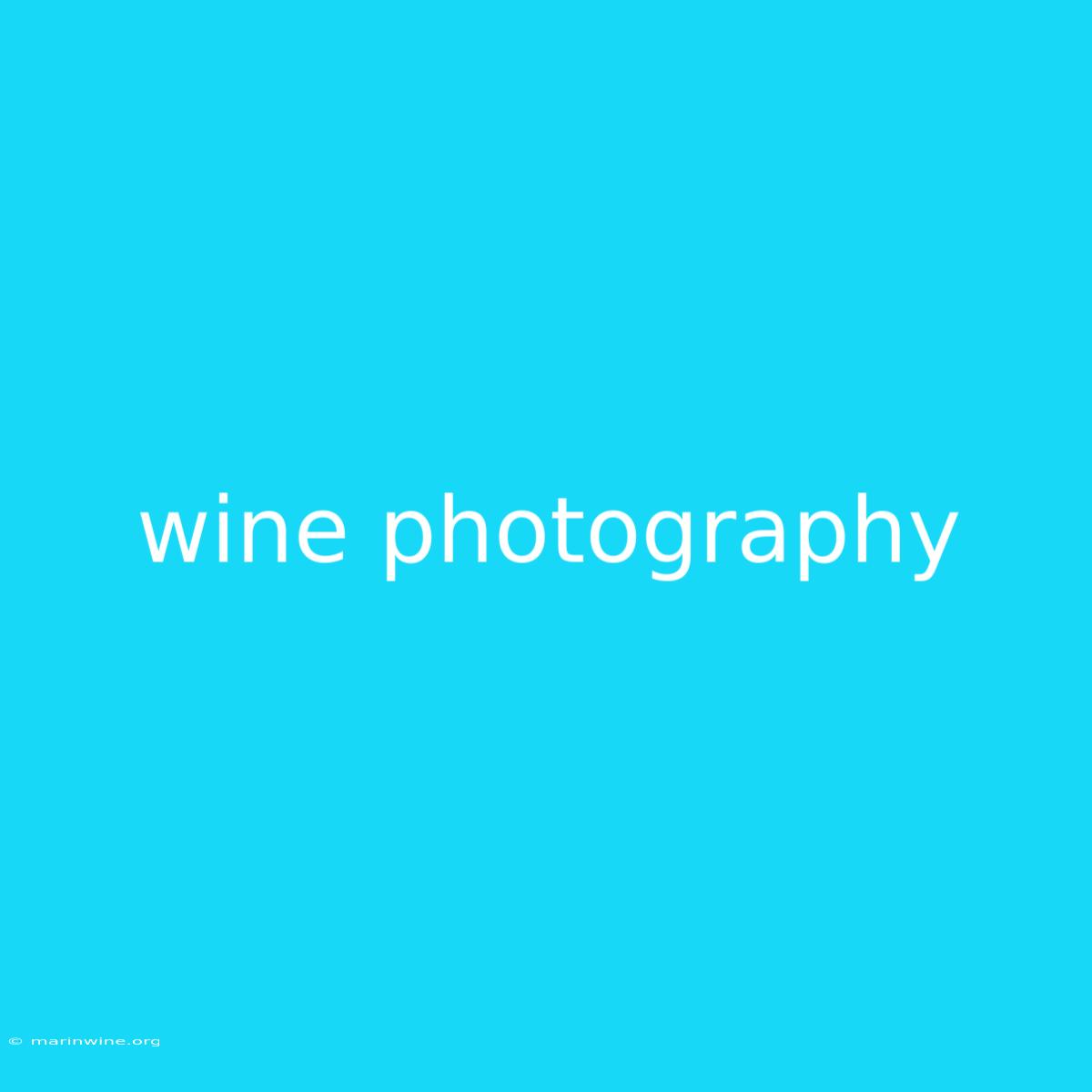 Wine Photography