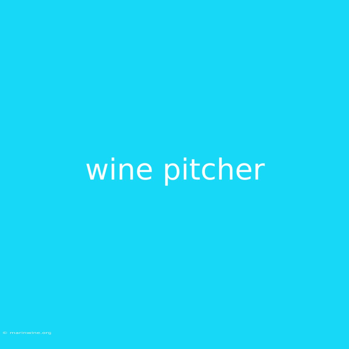 Wine Pitcher