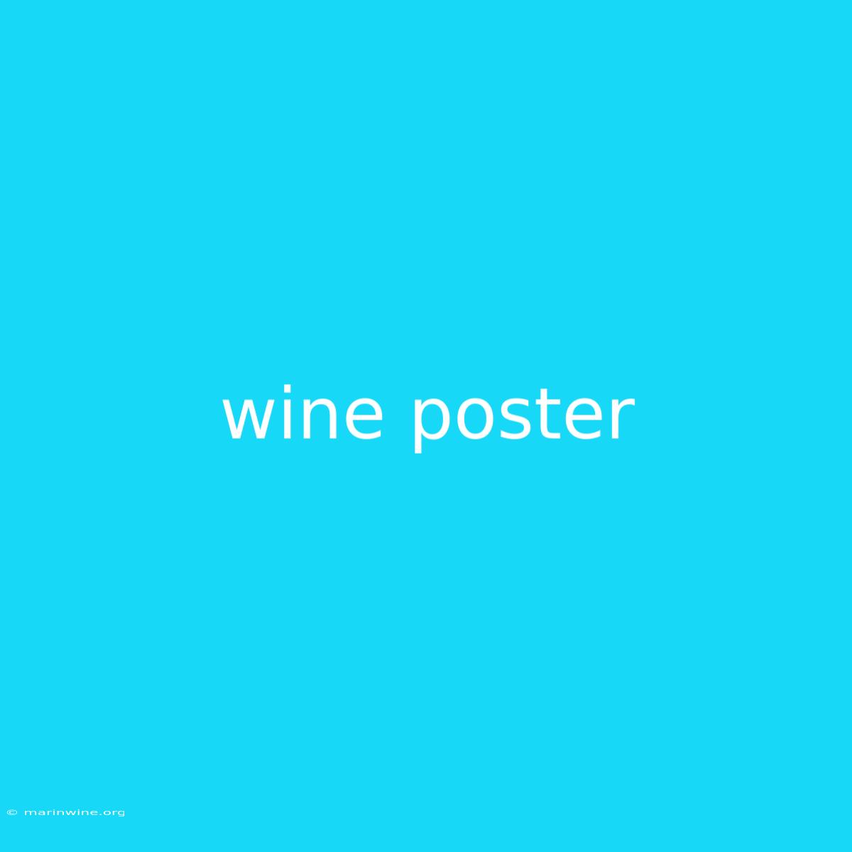 Wine Poster