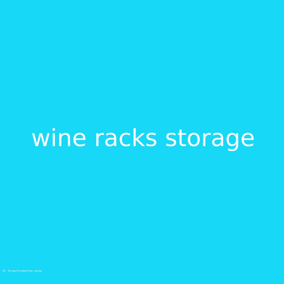 Wine Racks Storage