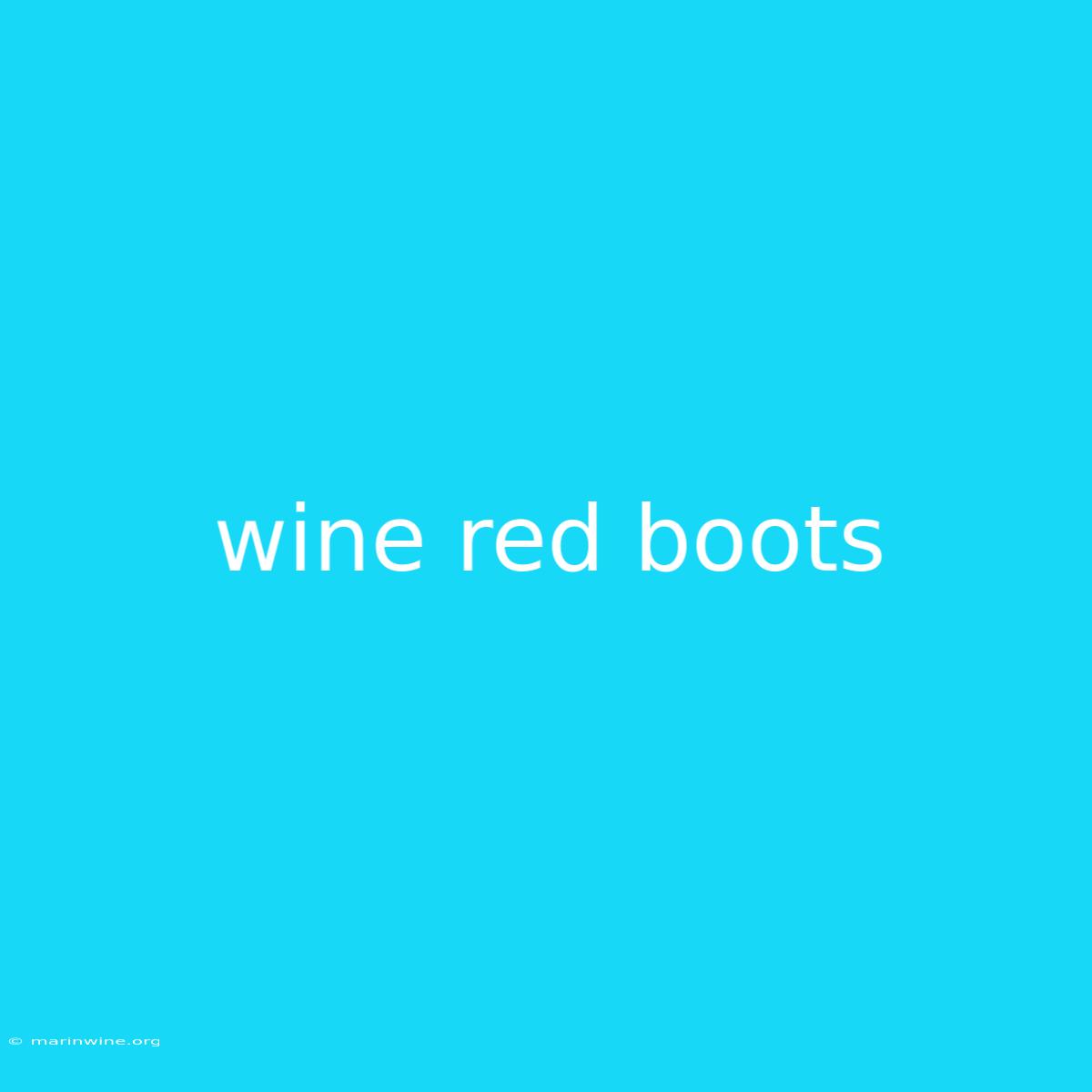 Wine Red Boots