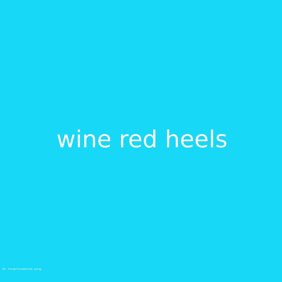 Wine Red Heels