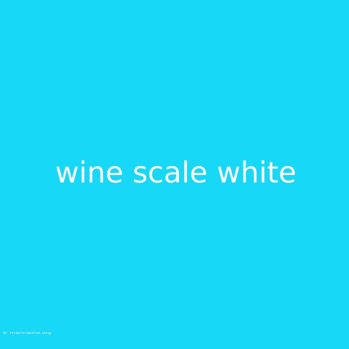 Wine Scale White