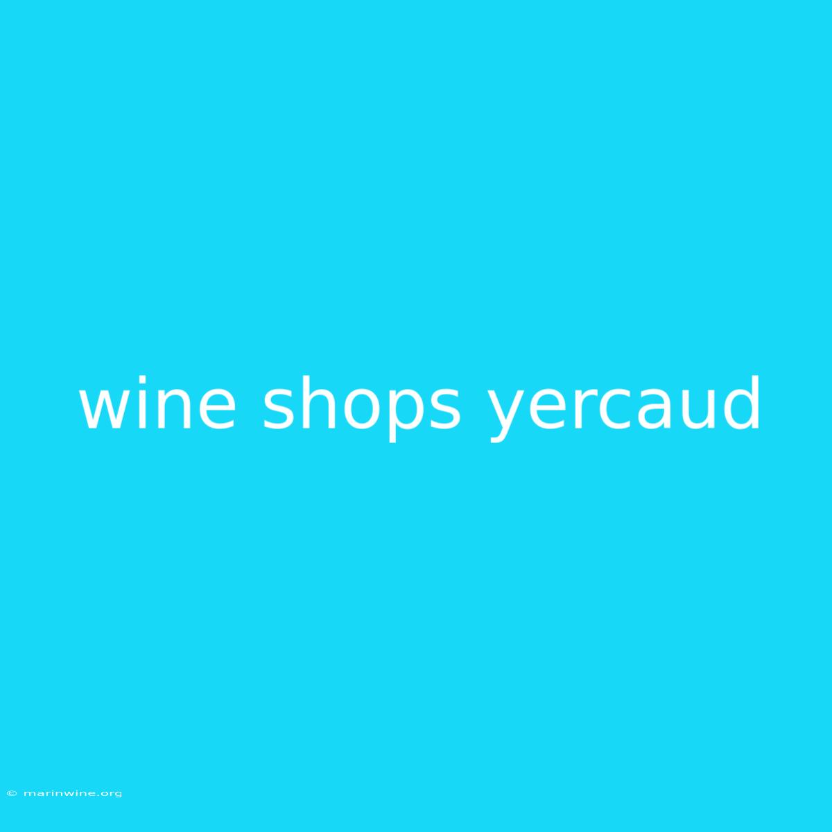 Wine Shops Yercaud