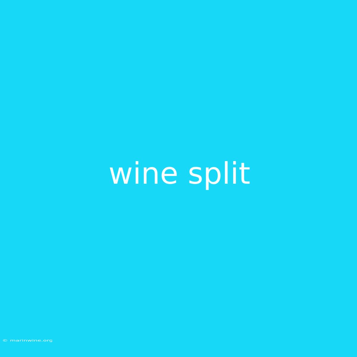 Wine Split