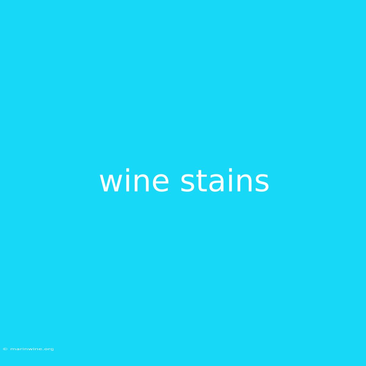 Wine Stains