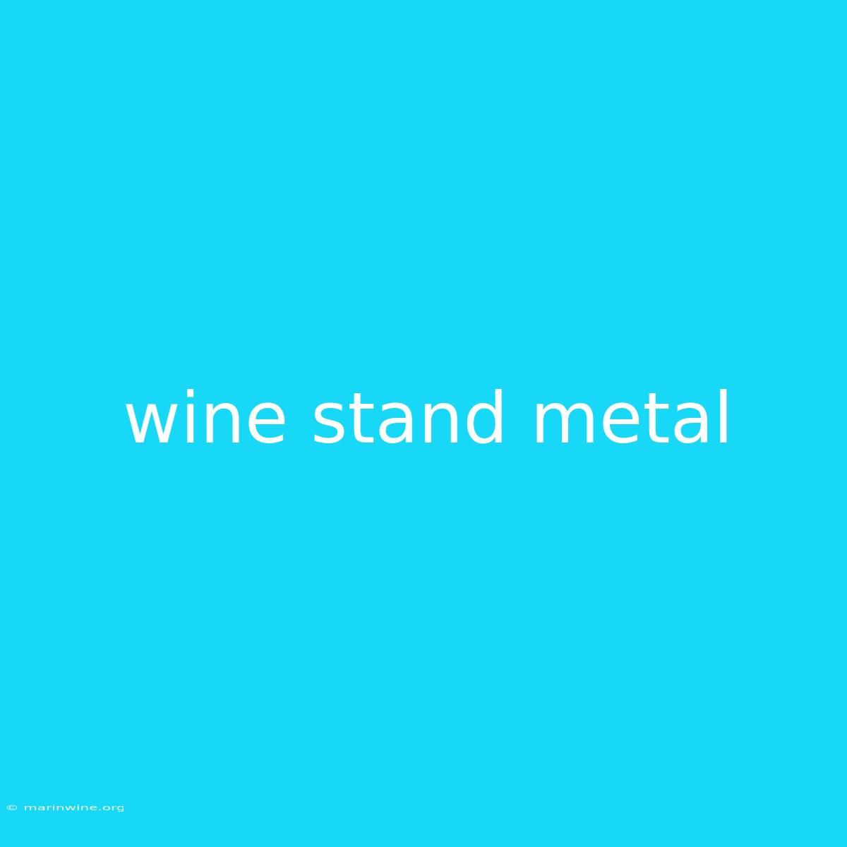 Wine Stand Metal