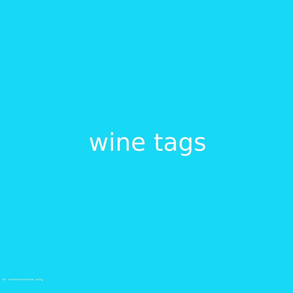 Wine Tags