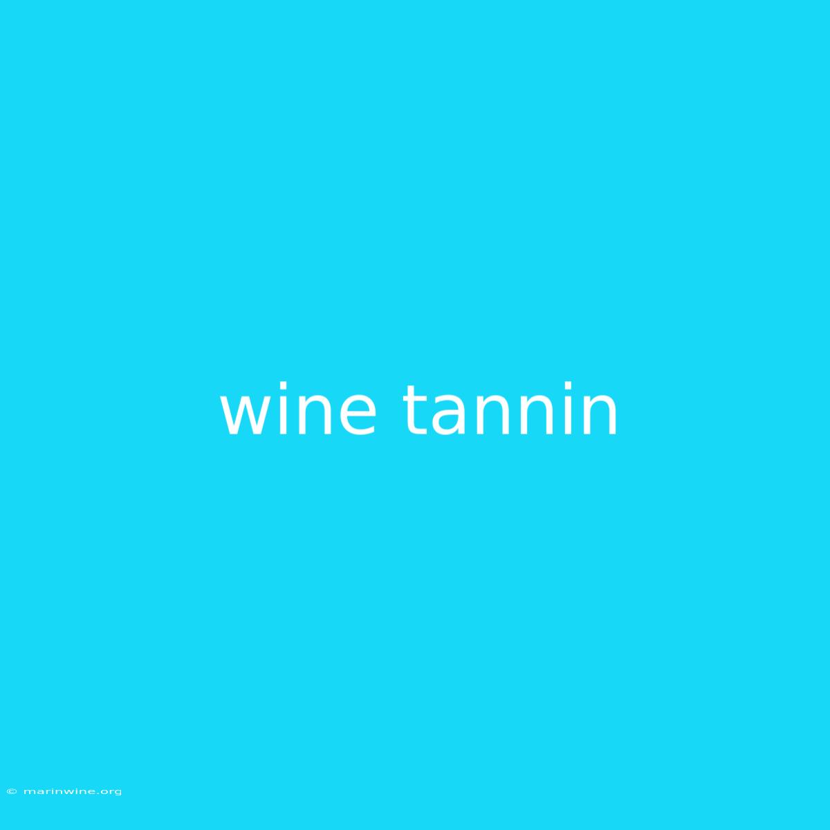 Wine Tannin