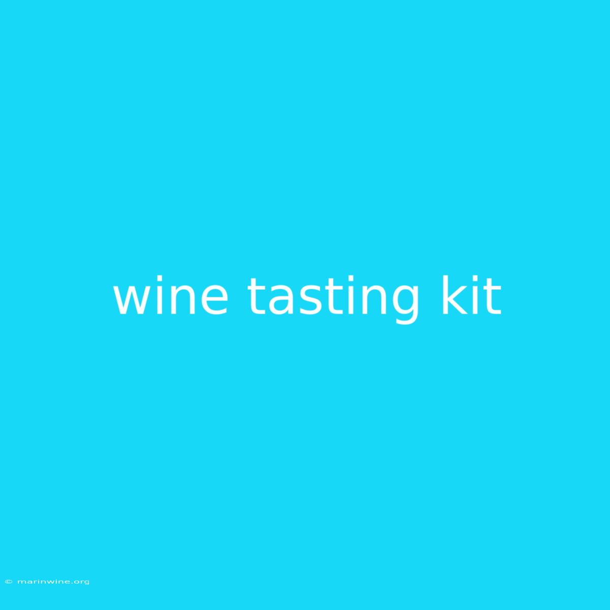 Wine Tasting Kit