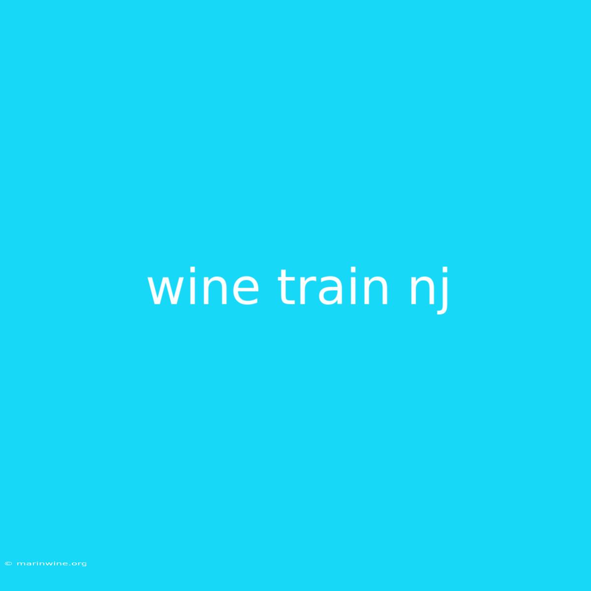 Wine Train Nj