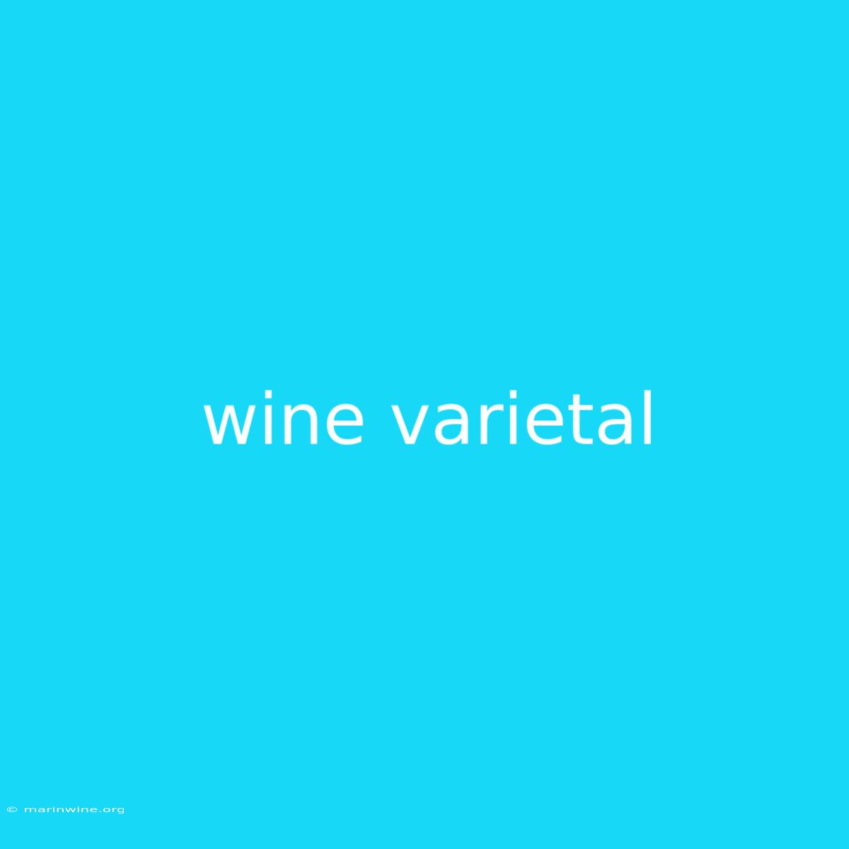 Wine Varietal