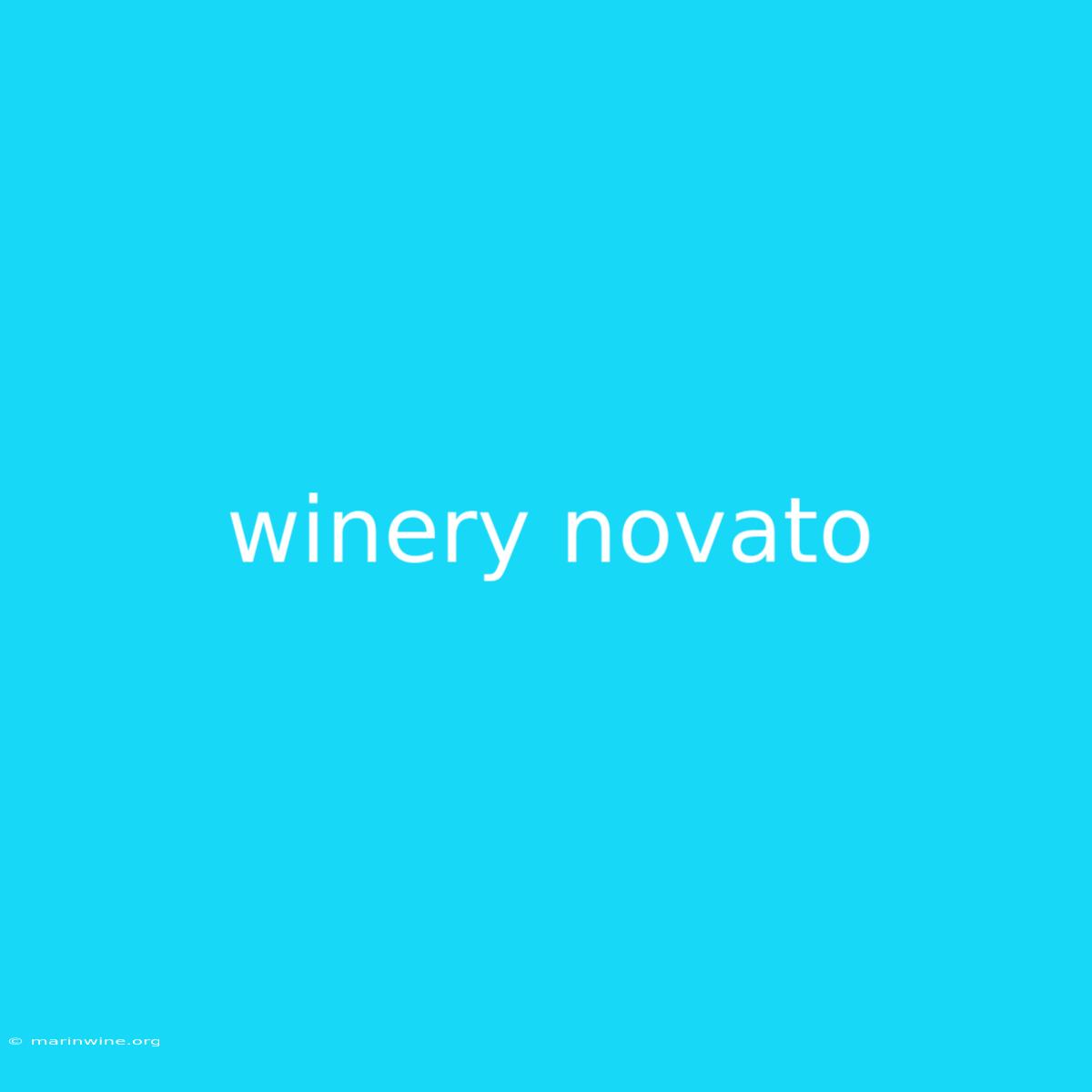 Winery Novato