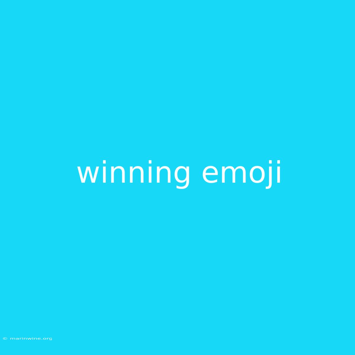 Winning Emoji