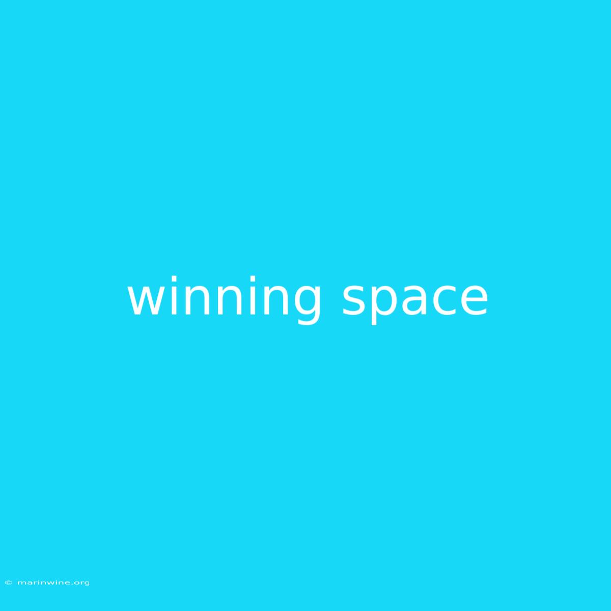 Winning Space