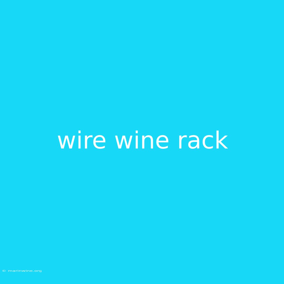 Wire Wine Rack