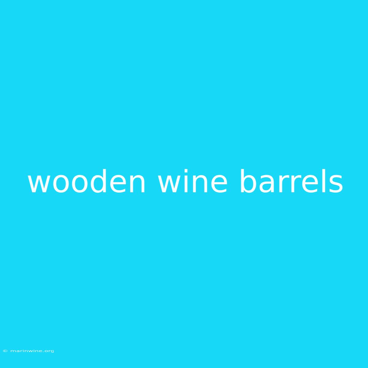 Wooden Wine Barrels