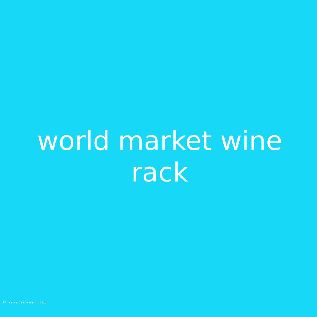 World Market Wine Rack