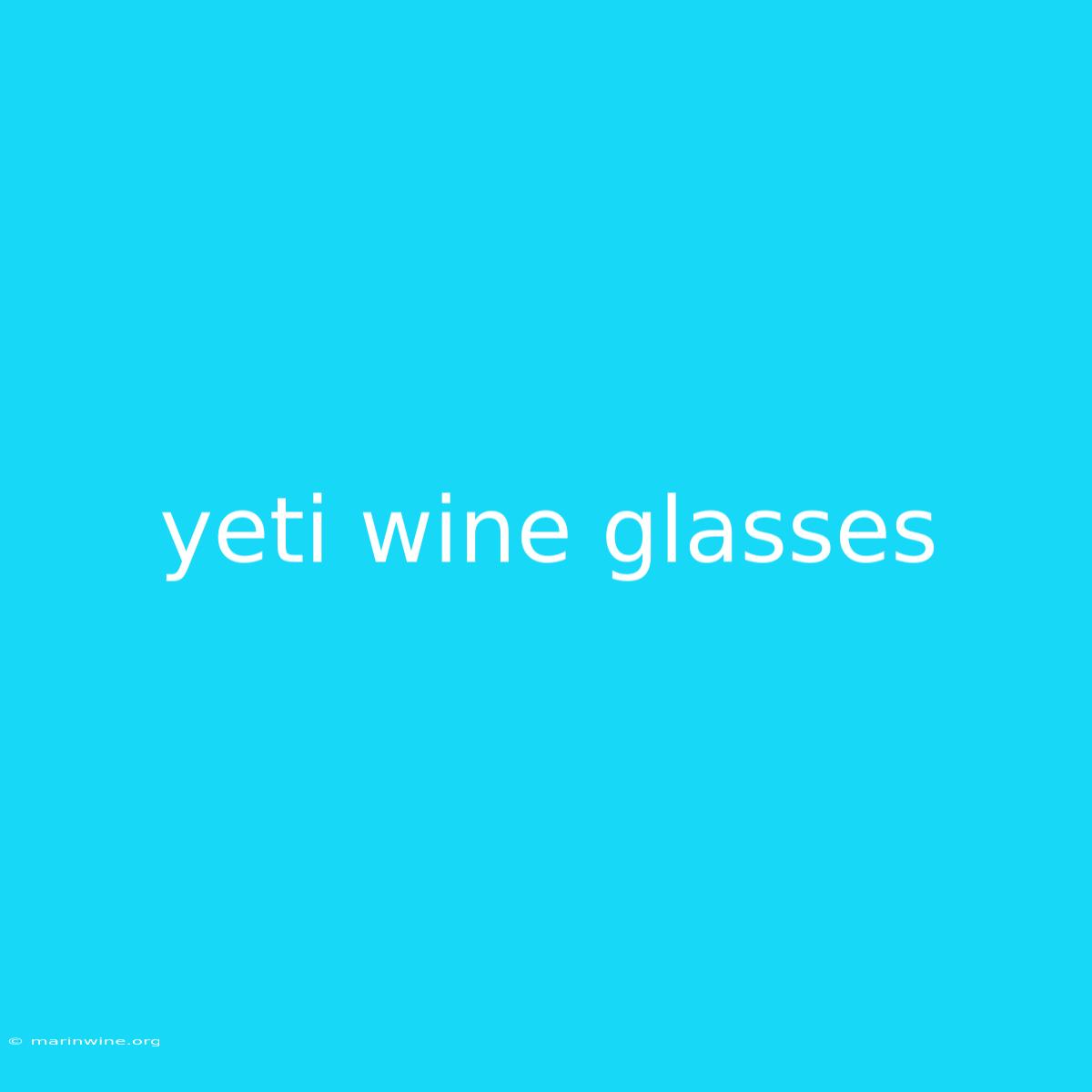 Yeti Wine Glasses